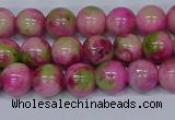 CMJ549 15.5 inches 8mm round rainbow jade beads wholesale