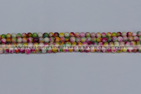 CMJ590 15.5 inches 6mm round rainbow jade beads wholesale