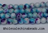 CMJ610 15.5 inches 4mm round rainbow jade beads wholesale