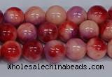 CMJ619 15.5 inches 8mm round rainbow jade beads wholesale