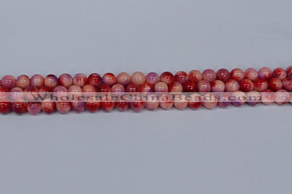 CMJ619 15.5 inches 8mm round rainbow jade beads wholesale