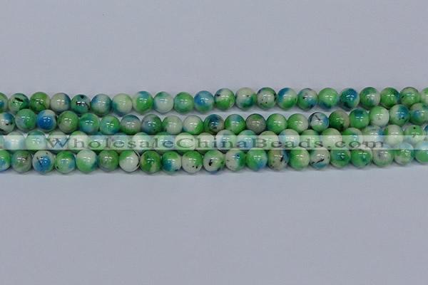 CMJ627 15.5 inches 10mm round rainbow jade beads wholesale