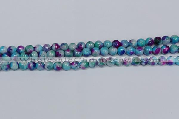 CMJ689 15.5 inches 8mm round rainbow jade beads wholesale