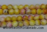 CMJ694 15.5 inches 4mm round rainbow jade beads wholesale