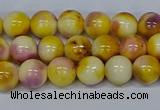 CMJ696 15.5 inches 8mm round rainbow jade beads wholesale