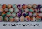 CMJ722 15.5 inches 4mm round rainbow jade beads wholesale