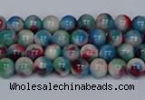 CMJ729 15.5 inches 4mm round rainbow jade beads wholesale