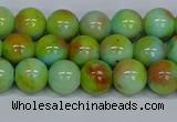 CMJ738 15.5 inches 8mm round rainbow jade beads wholesale