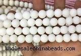 CMJ803 15.5 inches 10mm round matte Mashan jade beads wholesale