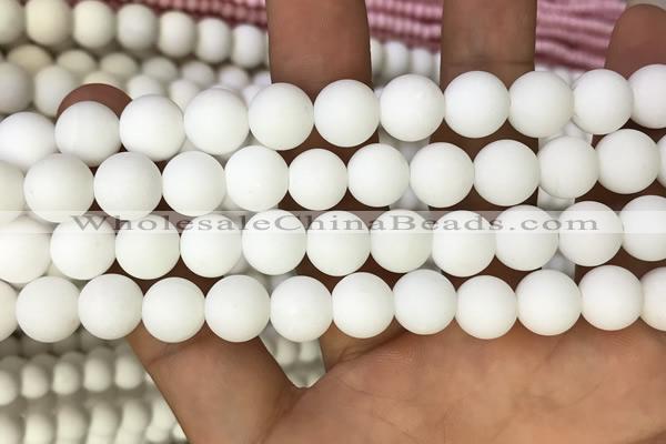 CMJ803 15.5 inches 10mm round matte Mashan jade beads wholesale