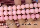 CMJ824 15.5 inches 12mm round matte Mashan jade beads wholesale