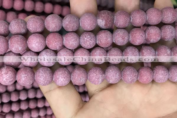 CMJ833 15.5 inches 10mm round matte Mashan jade beads wholesale