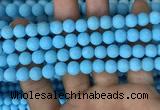 CMJ837 15.5 inches 8mm round matte Mashan jade beads wholesale