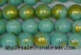 CMJ971 15.5 inches 6mm round Mashan jade beads wholesale