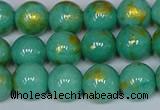 CMJ972 15.5 inches 8mm round Mashan jade beads wholesale