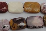 CMK152 15.5 inches 15*20mm faceted rectangle mookaite beads wholesale