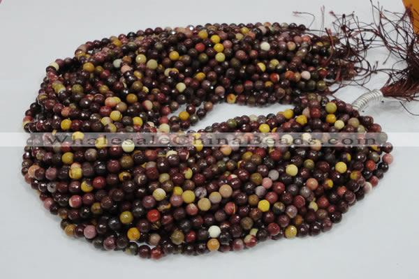 CMK16 15.5 inches 6mm faceted round mookaite beads wholesale