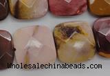 CMK162 15.5 inches 20*20mm faceted square mookaite beads wholesale