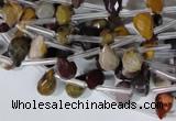 CMK288 Top-drilled 6*9mm faceted teardrop mookaite gemstone beads