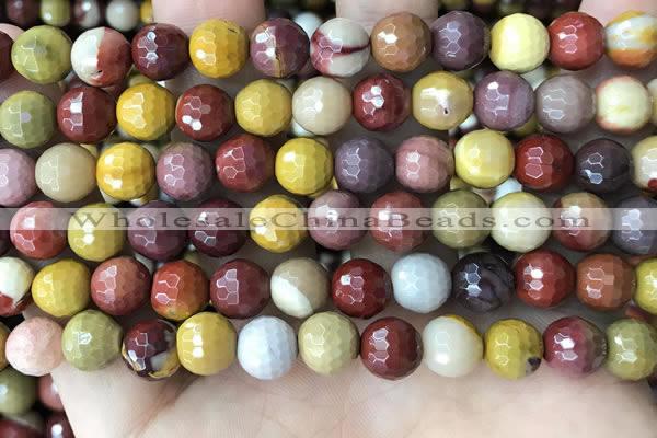 CMK353 15 inches 8mm faceted round mookaite beads wholesale