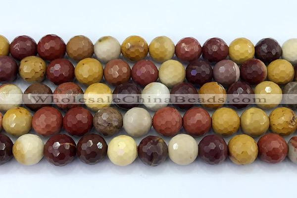 CMK373 15 inches 10mm faceted round mookaite gemstone beads