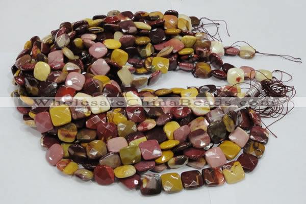 CMK41 15.5 inches 12*12mm faceted square mookaite beads wholesale