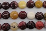 CMK85 15.5 inches 10mm flat round mookaite beads wholesale