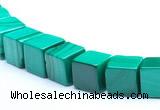 CMN15 A grade 8*8*8mm cube natural malachite beads Wholesale