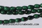 CMN217 15.5 inches 6*8mm teardrop natural malachite beads wholesale