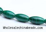 CMN22 6*14mm rice A grade natural malachite beads wholesale