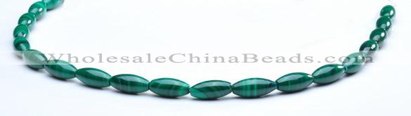 CMN22 6*14mm rice A grade natural malachite beads wholesale