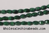 CMN222 15.5 inches 4*6mm faceted rice natural malachite beads