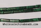 CMN241 15.5 inches 4*13mm faceted tube natural malachite beads