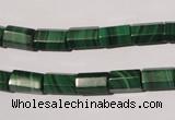 CMN242 15.5 inches 6*10mm faceted tube natural malachite beads