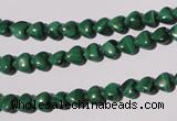 CMN255 15.5 inches 6*6mm heart natural malachite beads wholesale