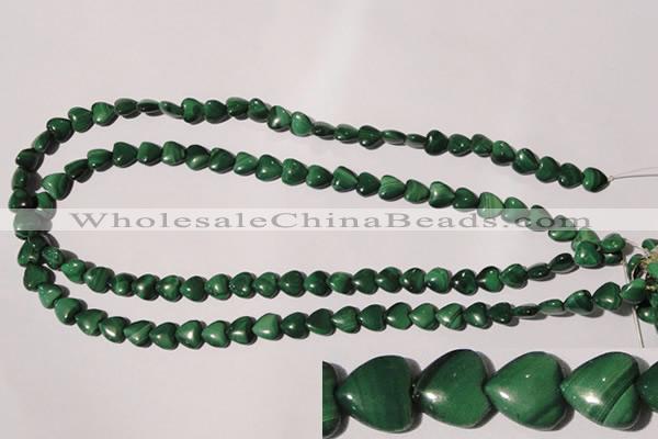 CMN256 15.5 inches 8*8mm heart natural malachite beads wholesale