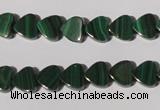 CMN261 15.5 inches 8*8mm heart natural malachite beads wholesale