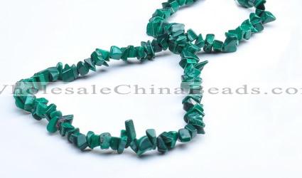 CMN27 34 inches freeform shape natural malachite chips beads