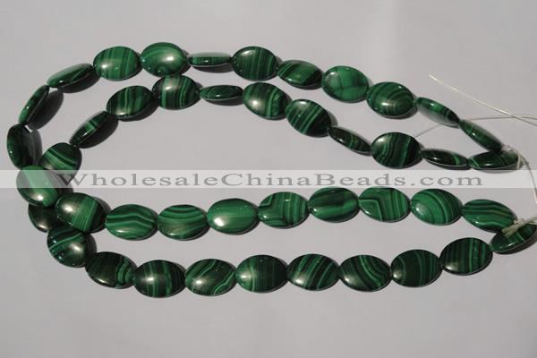 CMN274 15.5 inches 13*18mm oval natural malachite beads wholesale