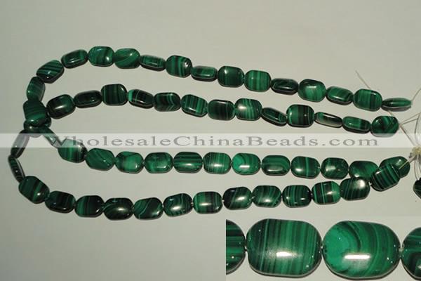 CMN304 15.5 inches 10*14mm rectangle natural malachite beads wholesale