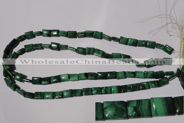 CMN312 15.5 inches 8*10mm rectangle natural malachite beads wholesale