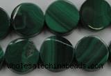 CMN430 15.5 inches 10mm coin natural malachite beads wholesale