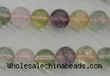 CMQ303 15.5 inches 10mm round multicolor quartz gemstone beads