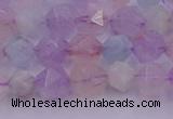 CMQ381 15.5 inches 6mm faceted nuggets mixed quartz beads