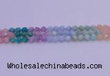 CMQ393 15.5 inches 10mm faceted nuggets mixed quartz beads