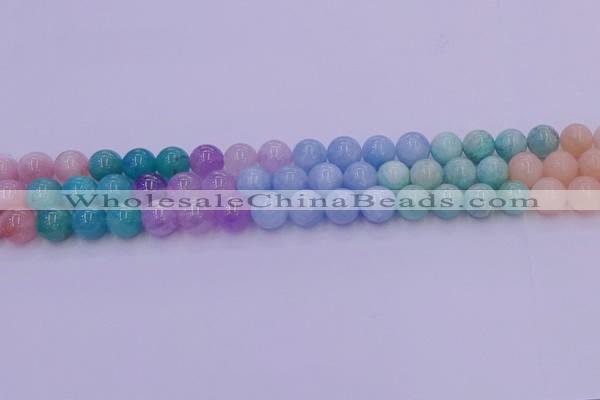 CMQ403 15.5 inches 10mm round mixed quartz beads wholesale