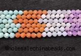 CMQ462 15.5 inches 8mm faceted nuggets mixed quartz beads