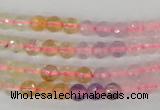 CMQ51 15.5 inches 6mm faceted round multicolor quartz beads