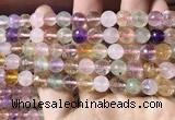 CMQ531 15.5 inches 8mm faceted round colorfull quartz beads