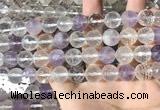 CMQ557 15.5 inches 12mm faceted round colorfull quartz beads